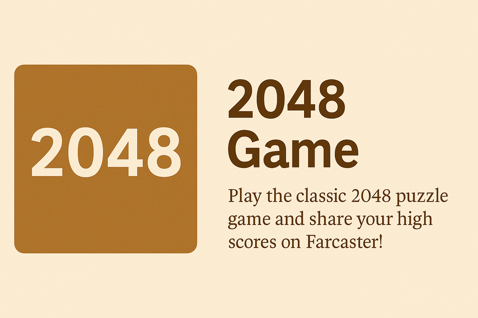 2048 - Classic Puzzle Game - Farcaster Mini Apps